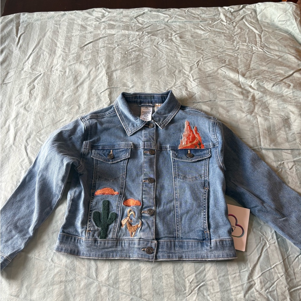 Disney Big Thunder Mountain Railroad Denim Jacket with Playful Embroidery